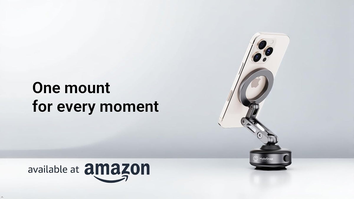 Magnetic Phone Mount for Wall - Rechargeable Vacuum Suction Wall Phone Holder, MagSafe Compatible | Shower, Bathroom, Kitchen | Tile, Glass & Mirror | iPhone 12-17, Samsung Galaxy