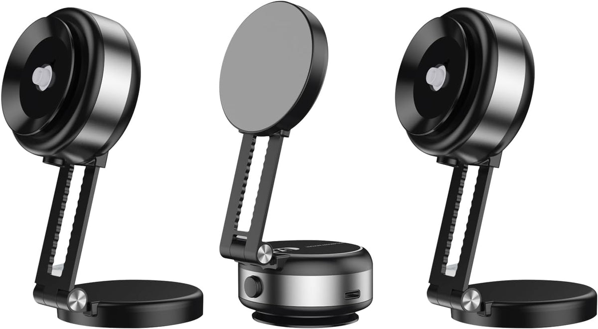 Magnetic Car Phone Mount，Electric Vacuum Phone Holder，Mount with Vacuum Suction Car Mount Magnetic，Hand-Free Shower for Gym/Mirror/Smooth Surfaces (Mobile Phone Holder 3pcs)