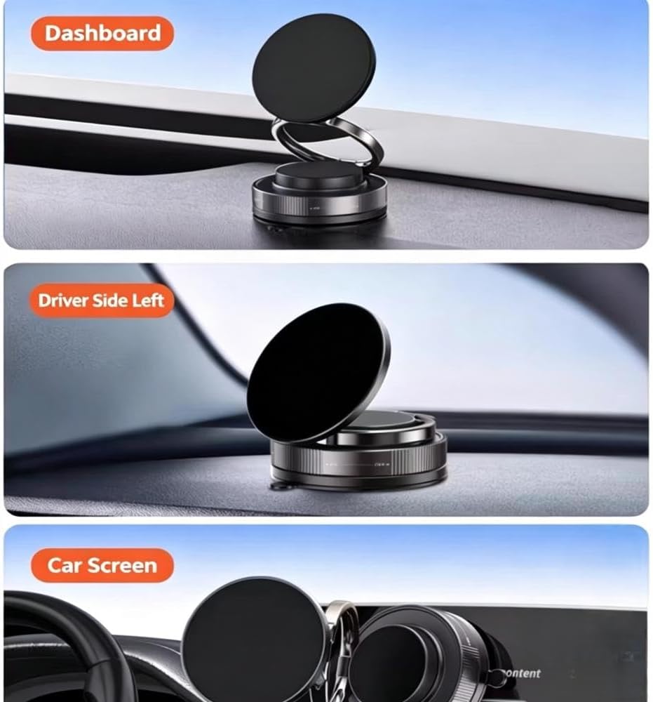 Magnetic Car Phone Holder Mount, for International: Scout, Foldable Vacuum Suction Cup Phone Stand with 360° Rotation, Cell Phone Mount for Dashboard Windshield Desk