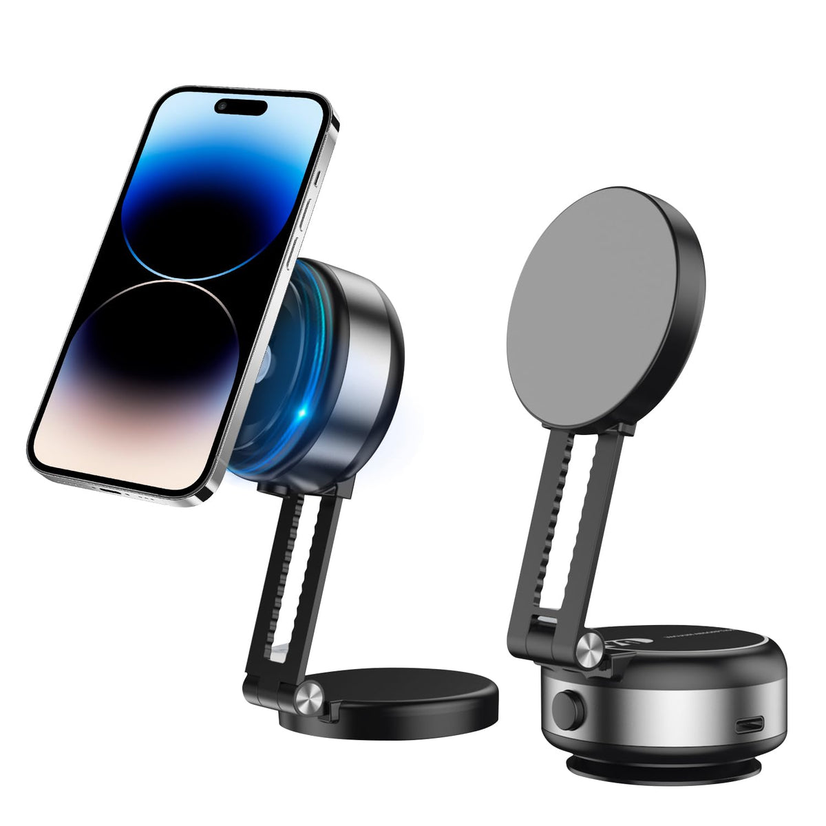 Magnetic Car Phone Mount，Electric Vacuum Phone Holder，Mount with Vacuum Suction Car Mount Magnetic，Hand-Free Shower for Gym/Mirror/Smooth Surfaces (Mobile Phone Holder 3pcs)