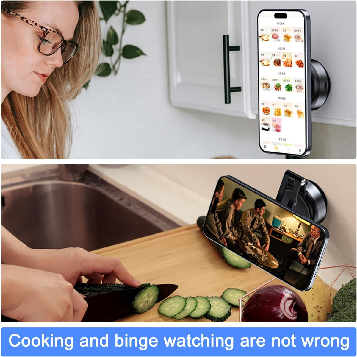 Magnetic Car Phone Mount，Electric Vacuum Phone Holder，Mount with Vacuum Suction Car Mount Magnetic，Hand-Free Shower for Gym/Mirror/Smooth Surfaces (Mobile Phone Holder 3pcs)