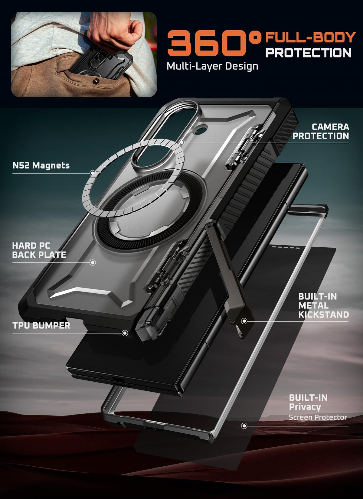 FoldGuard Elite Case — Samsung Galaxy Z Fold 7