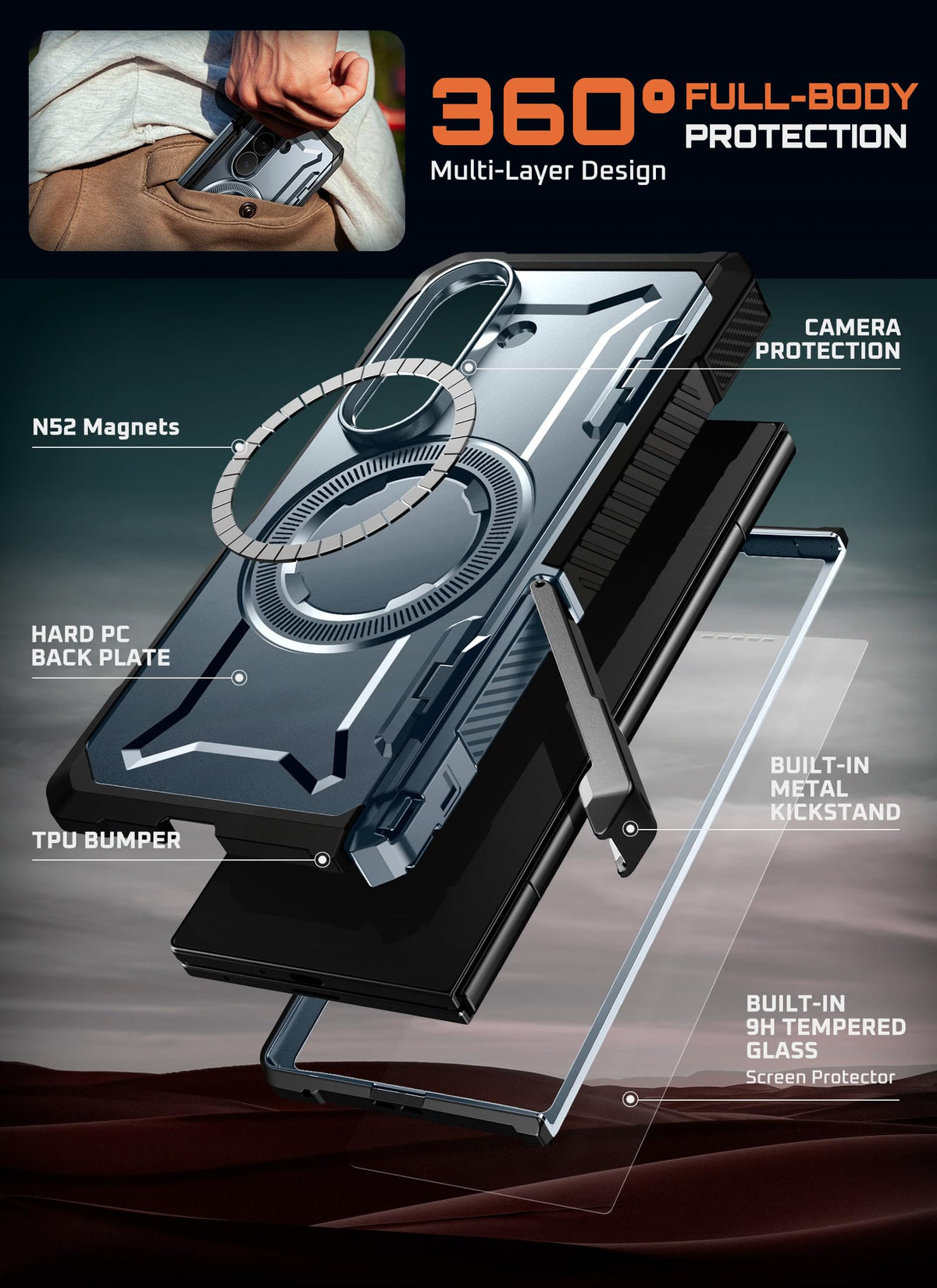 FoldGuard Elite Case — Samsung Galaxy Z Fold 7