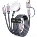 3-in-2 Charging Cable — iPhone, Apple Watch & USB-C